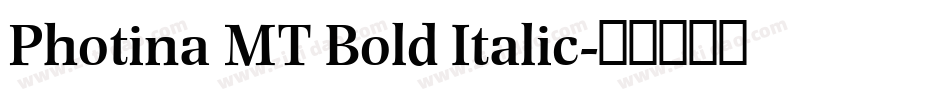 Photina MT Bold Italic字体转换